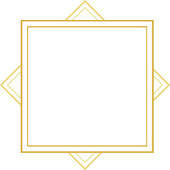 gold white square border