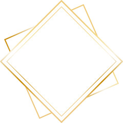 gold white square border