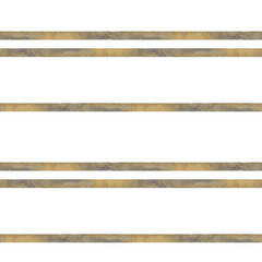 Seamless pattern of geometric stripes of golden beige ribbon from an old vintage writing set. Watercolor illustration for a template for Knowledge Day, Book Day, antique store
