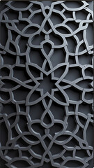 Arabic 3d pattern grey colour