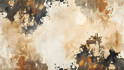 Abstract beige brown and black watercolor ink street graffiti art background. Concept Abstract Art, Watercolor, Ink, Street Art, Graffiti