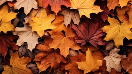 Naklejka na ściany i meble Autumn wallpaper fall foliage wallpaper leaves wallpaper leaf pile wallpaper autumn colors wallp