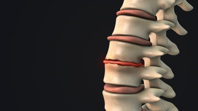 Disc degeneration with osteophyte formation in the human spine