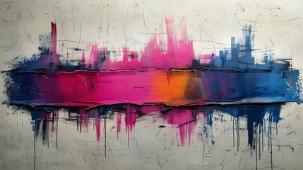 Raw and Full of Energy: Urban Street Art in Vibrant Blue and Magenta