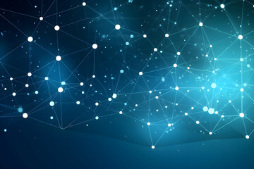 Square Network Structure Banner for Research Presentations