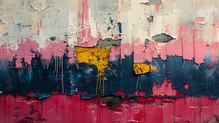 Fototapeta premium Urban Decay: Abstract Visual with Raw Textures and Striking Color Palette