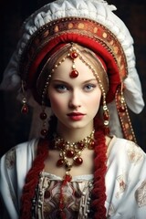 Ornate traditional costume and jewelry