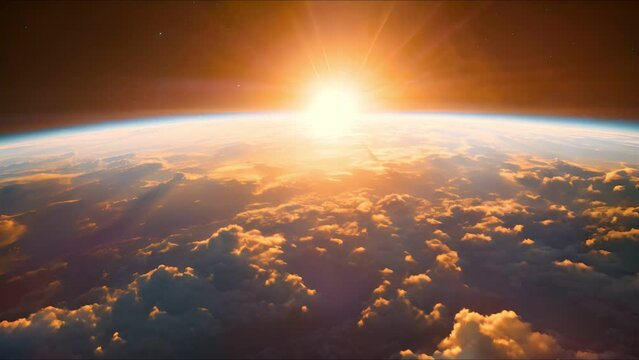 The integration of AI with satellite technology, illuminating weather prediction at dawn
