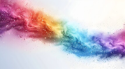 Obraz premium Rainbow Fairy Dust Watercolor Cinematic Sparkling
