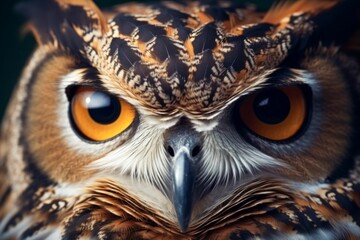 Intense Gaze of the Owl. Generative ai.