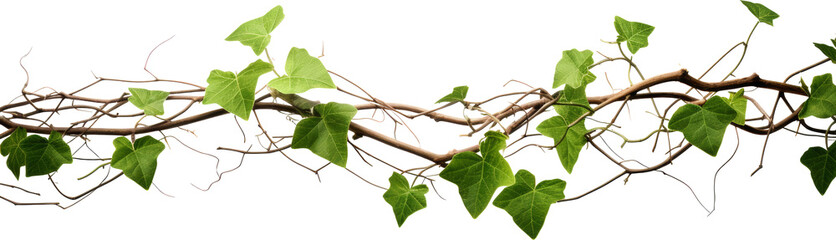 green vine isolated on white or transparent background,transparency  - Powered by Adobe