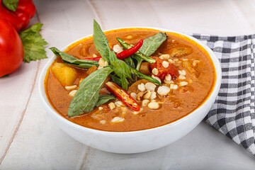 Asian spicy and sour vegetarian soup