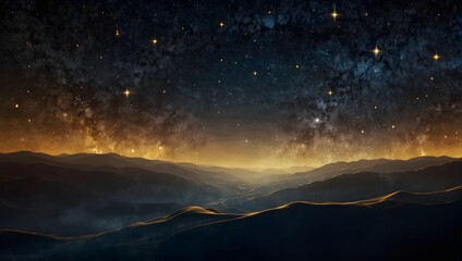 A dreamscape where stars drip like liquid gold onto a velvet canvas ai_generated
