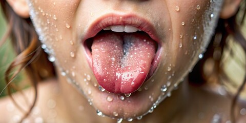 舌を出す女性のイメージ