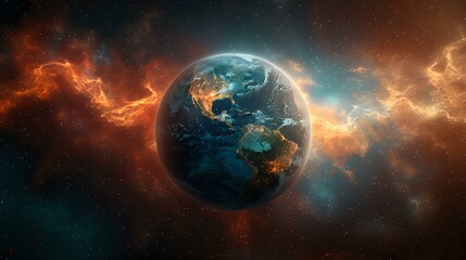 Fototapeta premium The Grandeur of the Universe: A Captivating Image of Earth's Resilience