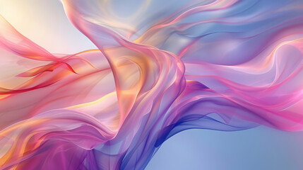 Abstract illustration featuring flowing waves of color in warm red and cool blue tones, creating a dynamic and soothing visual.