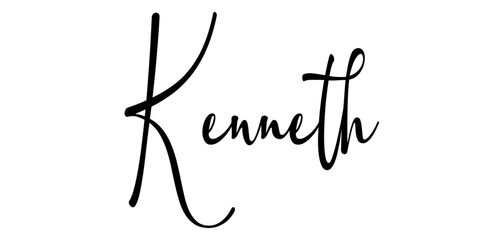 Kenneth - black color - name written - ideal for websites, presentations, greetings, banners, cards, t-shirt, sweatshirt, prints, cricut, silhouette, sublimation, tag

 - obrazy, fototapety, plakaty