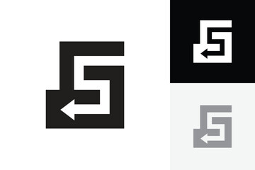 Abstract Business 5G Arrow Logo Icon. Creative Design Template 