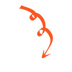 Obraz premium hand drawn color arrow