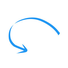 hand drawn color arrow