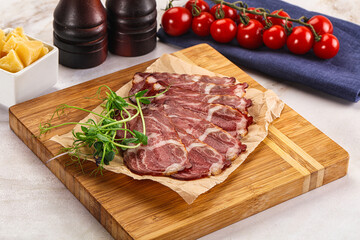 Italian pork sausage - prosciutto crudo