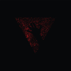 Hands in a triangle, Letter P triangle with hand.