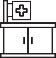 Fototapeta premium Hospital Icon Illustration