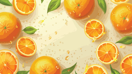 Frame made of fresh juicy oranges on light background