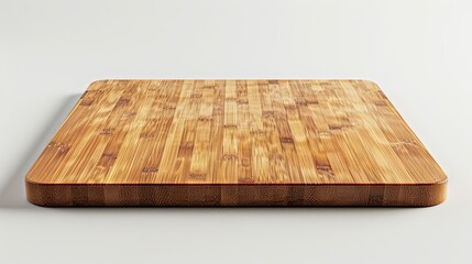 A wooden cutting board with a hole in the middle