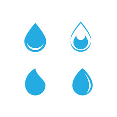 Water drop illustration logo vector design