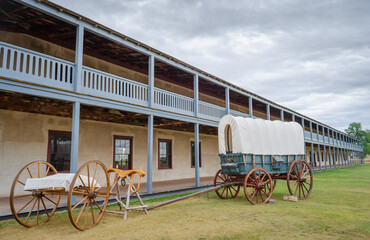 The old cavalry barracks at Fort Laramie National Historic Site, Trading Post, Diplomatic Site, and...