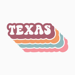 Texas retro t shirt design vector