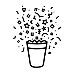 Confetti icon, celebration icon, birthday icon, party icon, anniversary icon, event icon, holiday icon, ceremony icon, festival icon, greeting icon, exploding icon, Christmas icon, festive icon,party,
