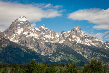 Obraz premium The Teton Range at Grand Teton National Park in Northwestern Wyoming
