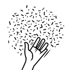 Obraz premium Confetti icon, celebration icon, birthday icon, party icon, anniversary icon, event icon, holiday icon, ceremony icon, festival icon, greeting icon, exploding icon, Christmas icon, festive icon,party,