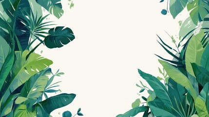 Naklejka premium Collection of tropical leaves foliage plant