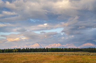 The Teton Range at Grand Teton National Park in Northwestern Wyoming