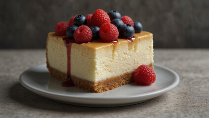 cheescake with beautiful colours 