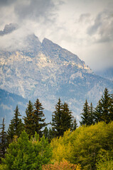 Fototapeta premium The Teton Range at Grand Teton National Park in Northwestern Wyoming