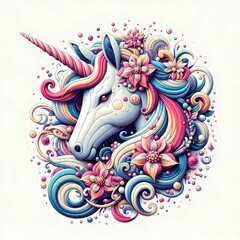 Unicorn colour will white and very beautiful.
