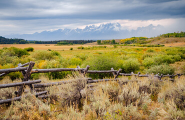 The Teton Range at Grand Teton National Park in Northwestern Wyoming