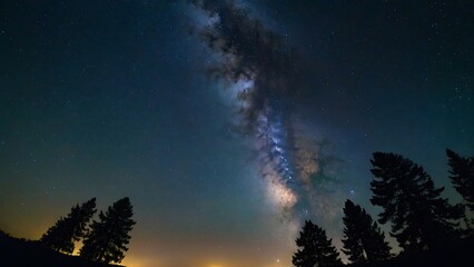 time lapse of clouds and sky Starry Night Celestial Symphony