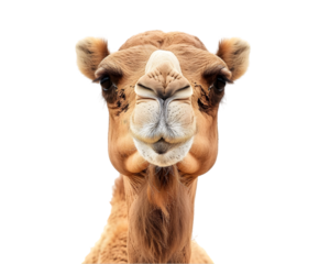 Camel head on transparent background, Eid ul adha concept