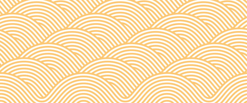 Instant noodle ramen pattern background. Yellow geometric texture of pasta. Food banner: spaghetti, macaroni, vermicelli