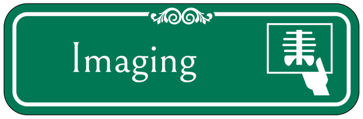 Hospital imaging department sign
