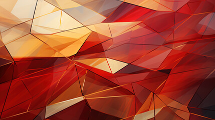 Beautiful Red and Gold Abstract Geometric Design Minimalist Background