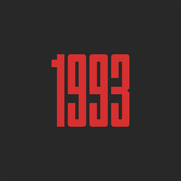 1993 Birthday typography design