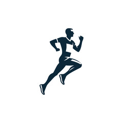 Fototapeta na wymiar simple running sport logo vector illustration template design