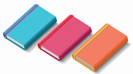 Stylish notebooks on white background Vector style vector