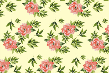 Flower pattern design for the textile industry